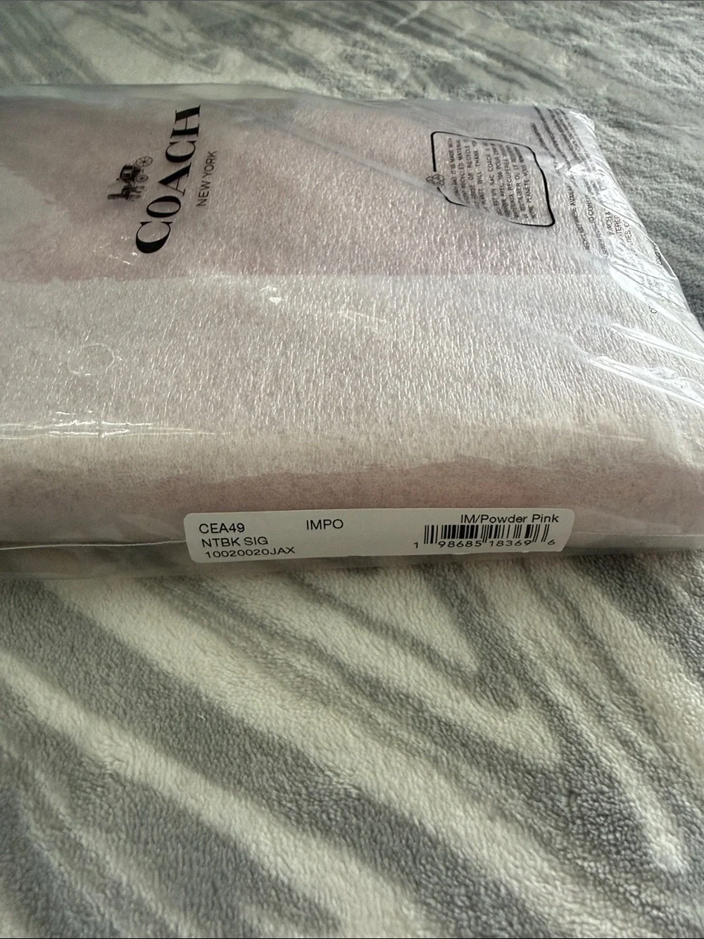 NWT Coach Powder Pink notebook